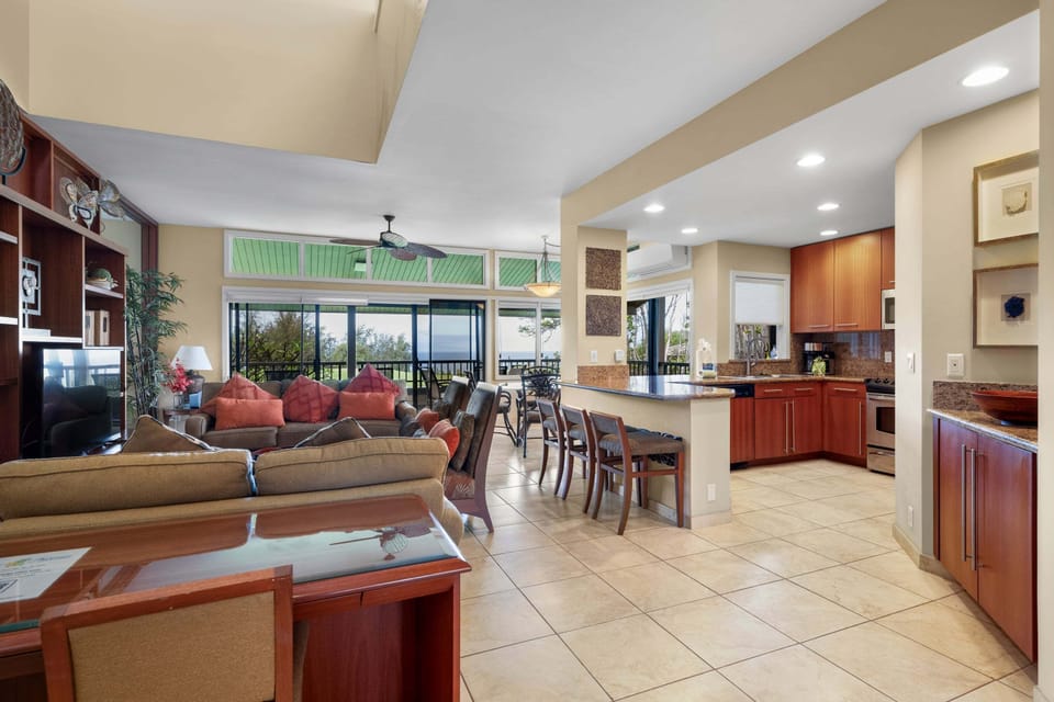 desk and open floor plan