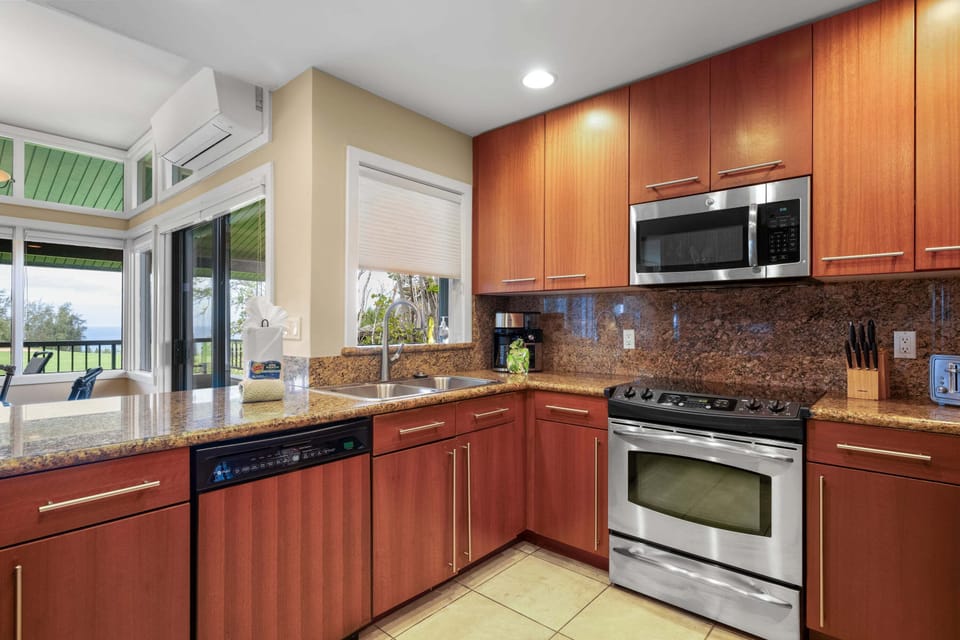 Dishwasher blends beautifully with the kitchen