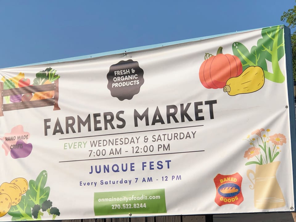 Cadiz has Amish Farmers Market every Wed and Sat. Great veggies and sweets