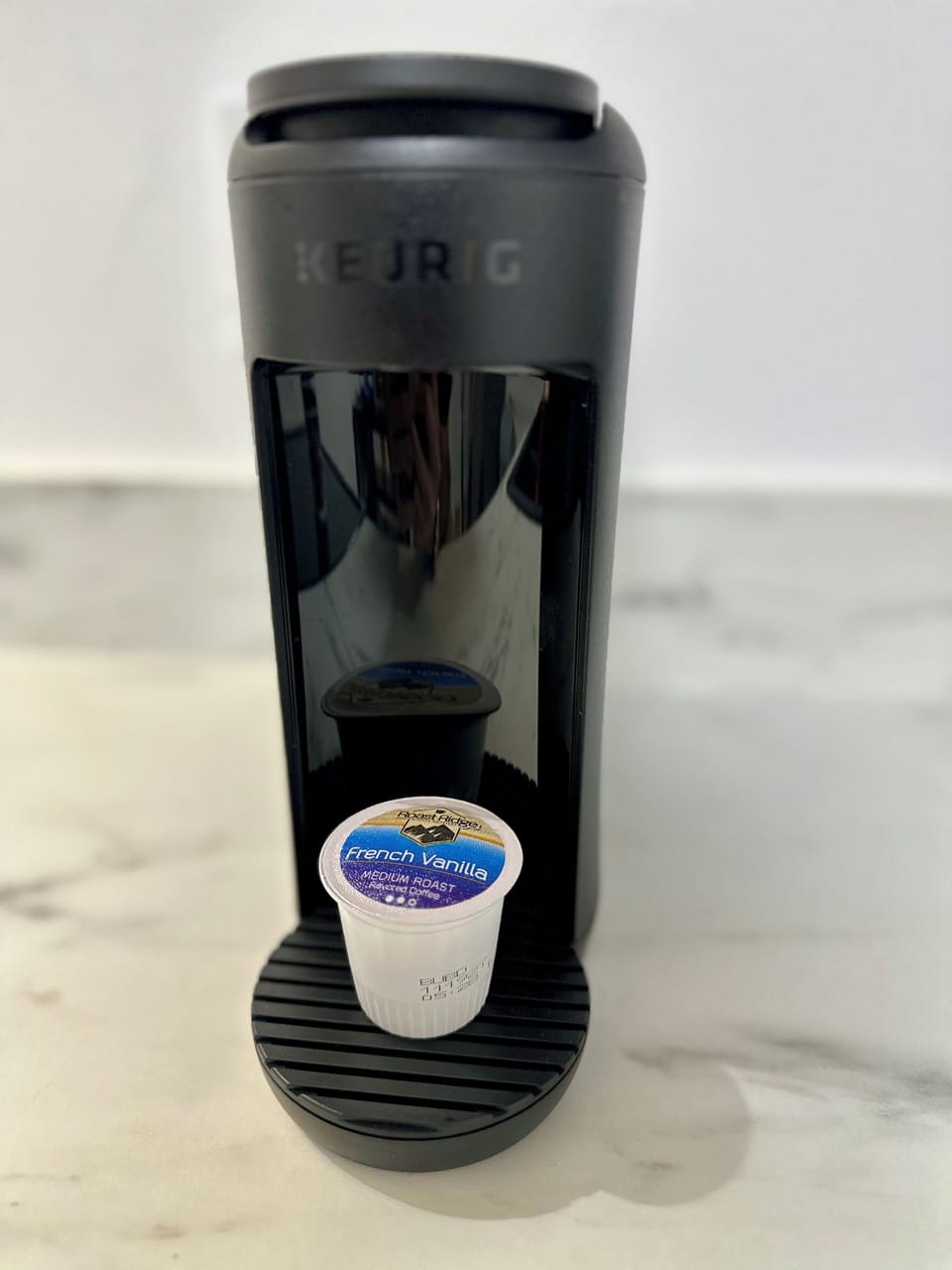 Single serve Keurig with Coffee, Sugar and Creamers available