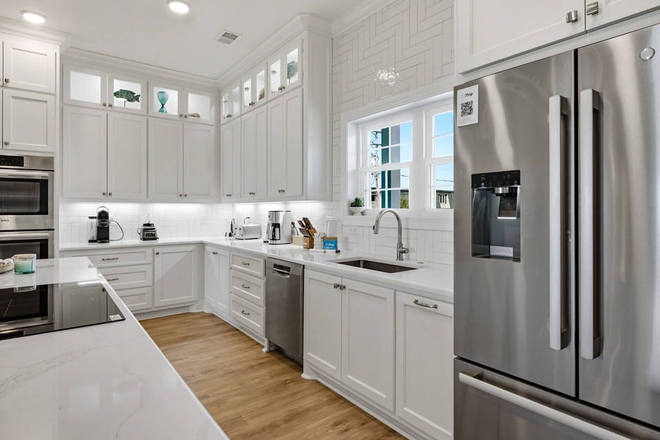 Fully equipped kitchen with tons of counter space, ample storage and everything you need to easily cook for a crowd.