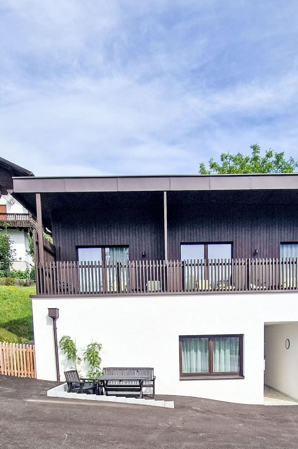 Home, Balcony, Concrete, Slope, Porch, Estate, Driveway, Shade, Design, Yard