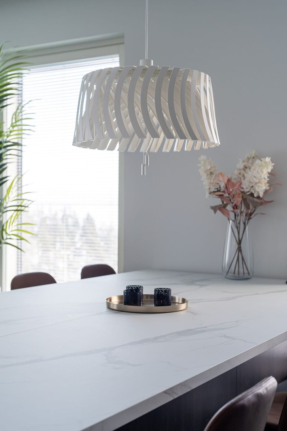 Soft textures and clean design create a calming environment for your stay. Light a candle and settle in for a cozy dinner overlooking the lake.