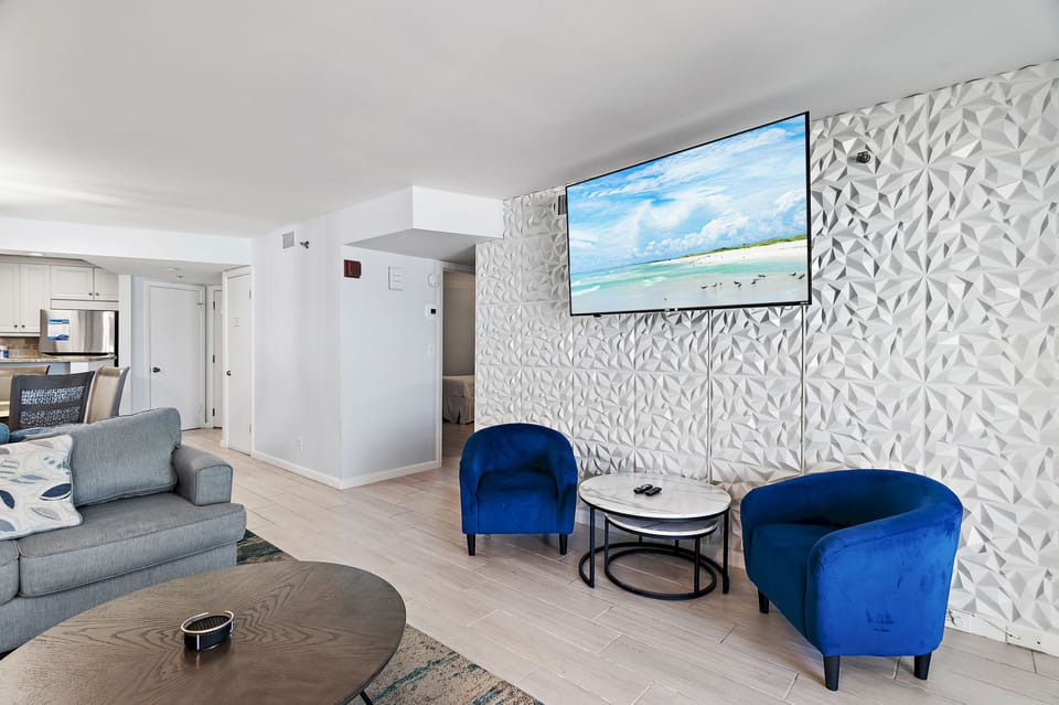 Enjoy a movie on the flat screen