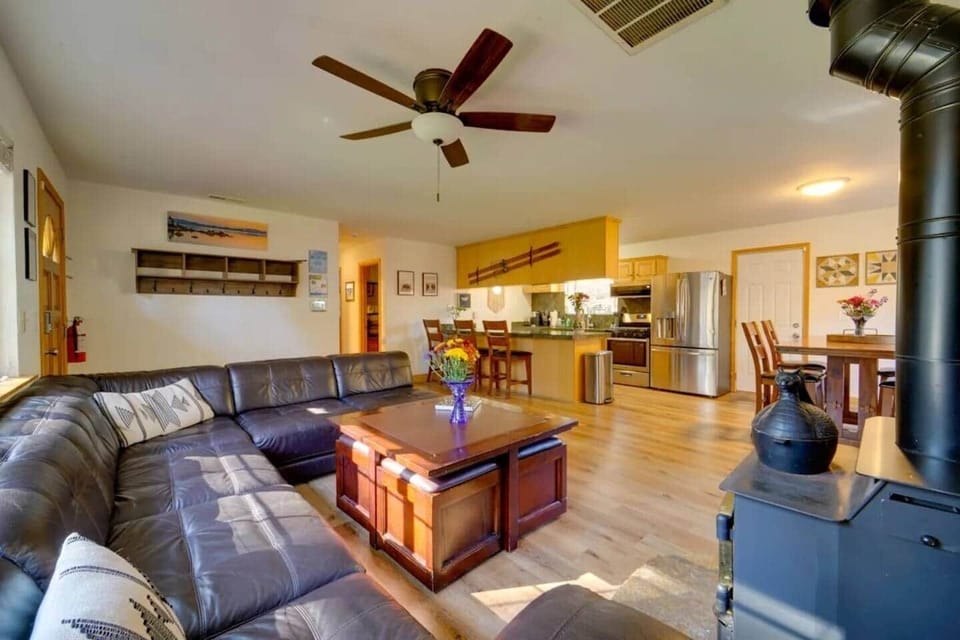 Second view of the living room and kitchen
