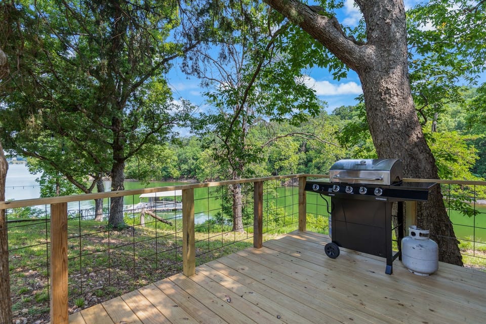 Outdoor deck with propane grill! New Patio furniture available in March.