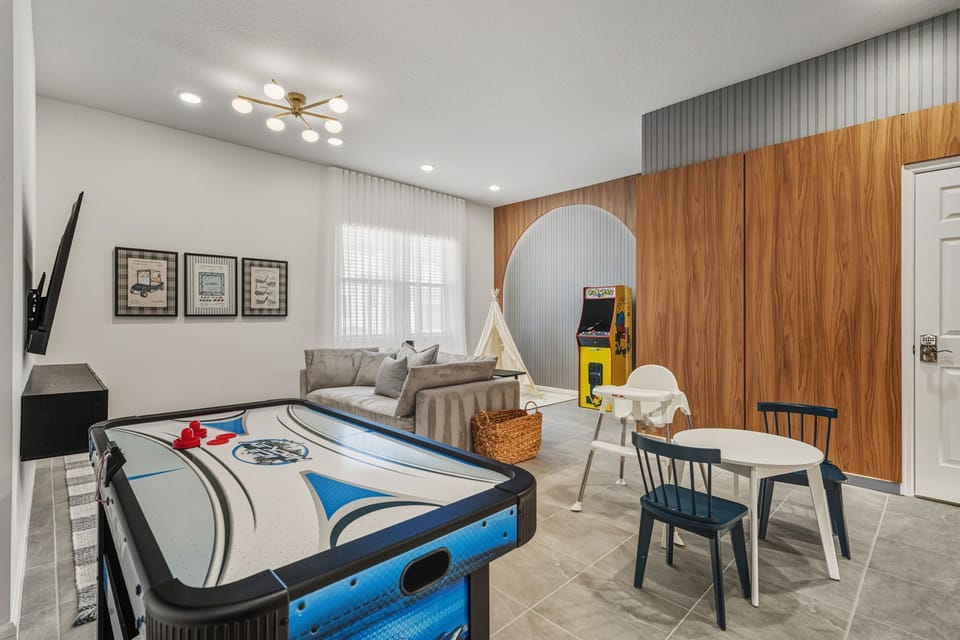 Game room with pull out sofa