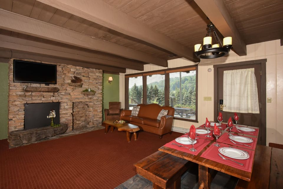 Kick back your feet and relax in the cozy living space.
