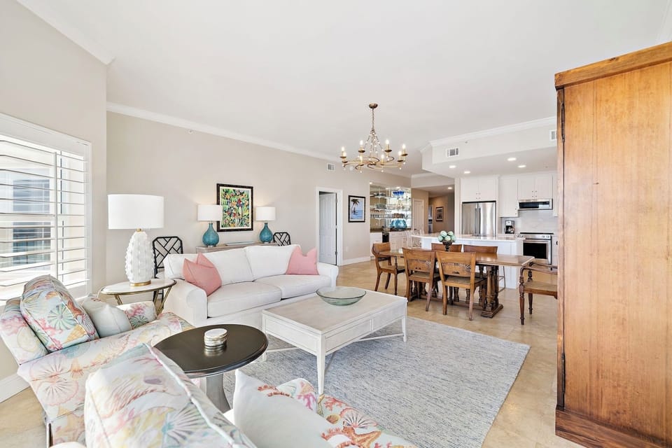 Relax in your bright, open-concept retreat with comfortable seating, elegant dining space, and modern kitchen—perfect for unwinding together.