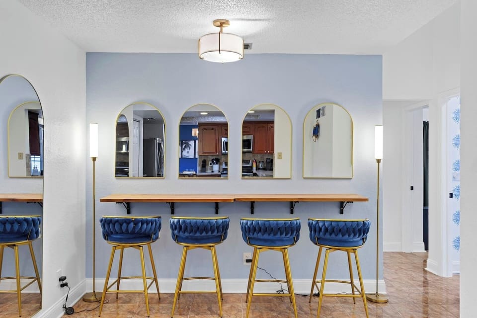 Because five people fighting over one bathroom mirror is not the vacation vibe.