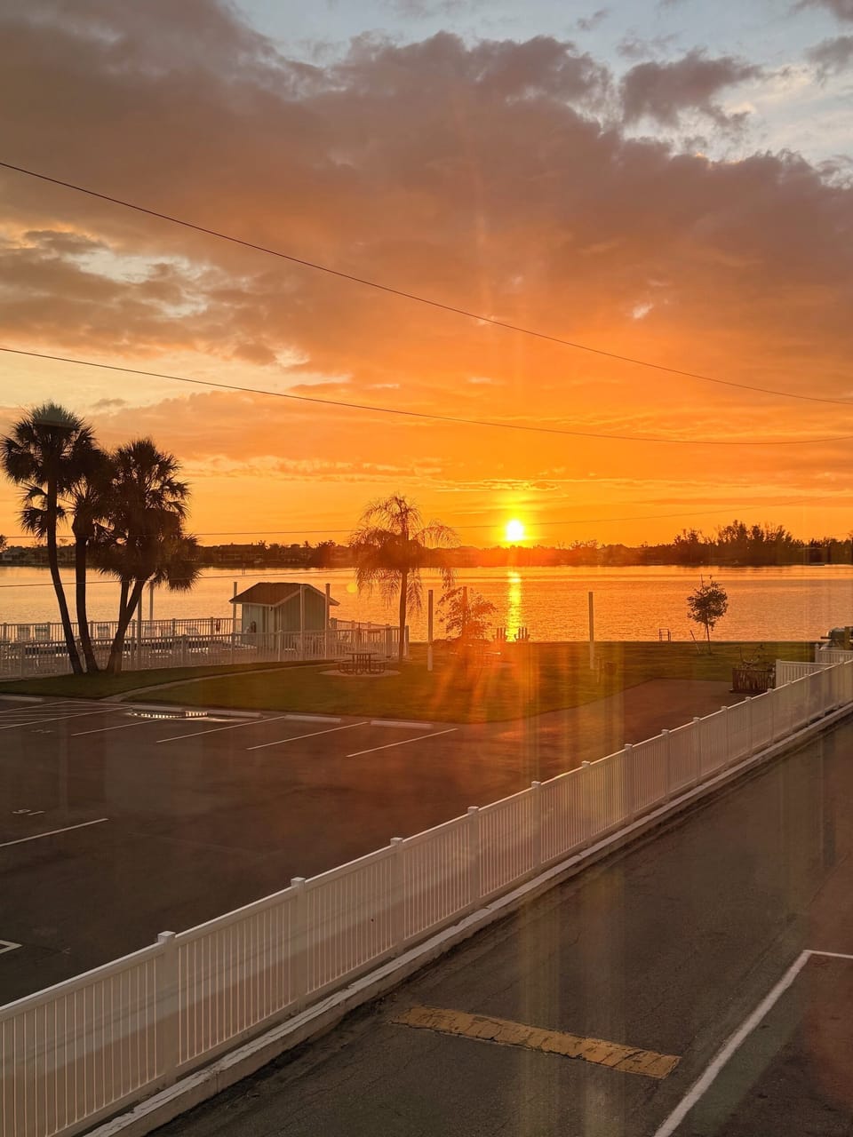 Sunrise from sunroom
