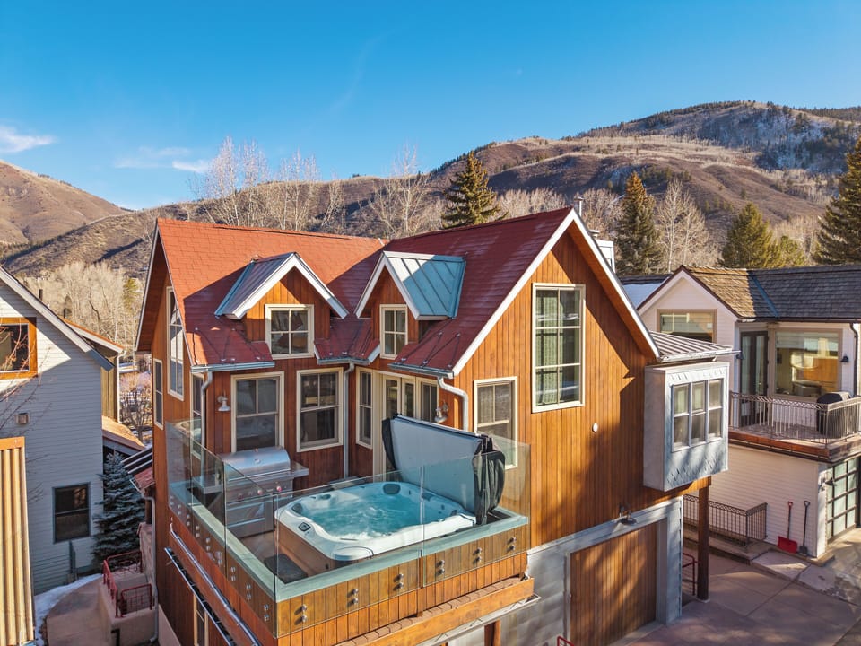 Aerial view of our downtown Aspen gem.