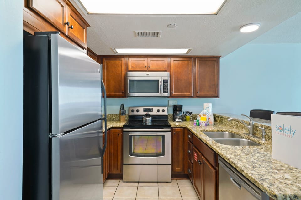Prepare your favorite dishes with out well equipped kitchen with granite countertops and stainless appliances