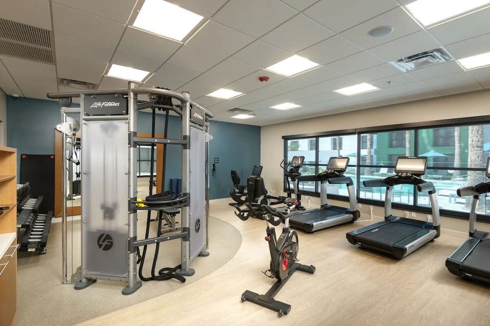Recharge your energy with a refreshing workout in the fitness room.