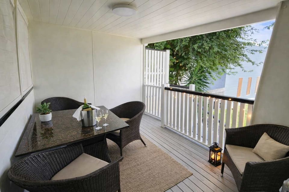 Relax outdoors with your morning coffee or evening drink