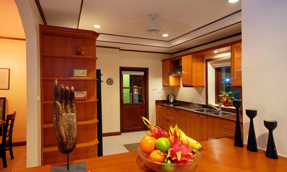 Premium Villa, 3 Bedrooms, Mountain View | Private kitchen | Coffee/tea maker, full-size fridge, microwave, oven