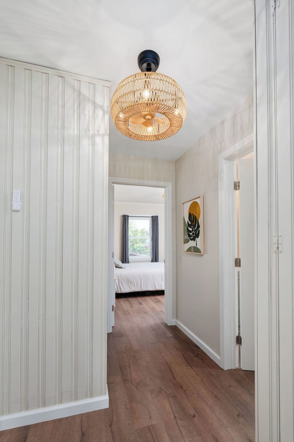 A beautifully crafted ceiling light installation that adds style and sparkle to every photo.