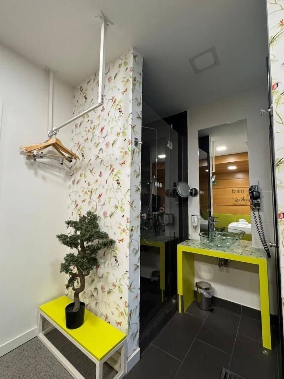 Shower, free toiletries, hair dryer, slippers