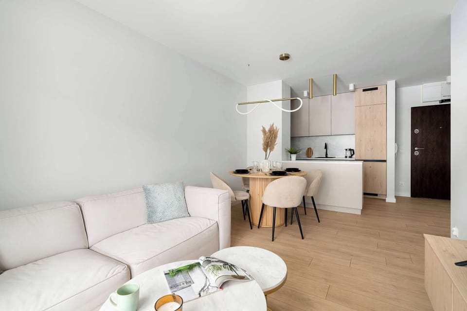 The elegant living room perfect for both relaxation and entertainment.