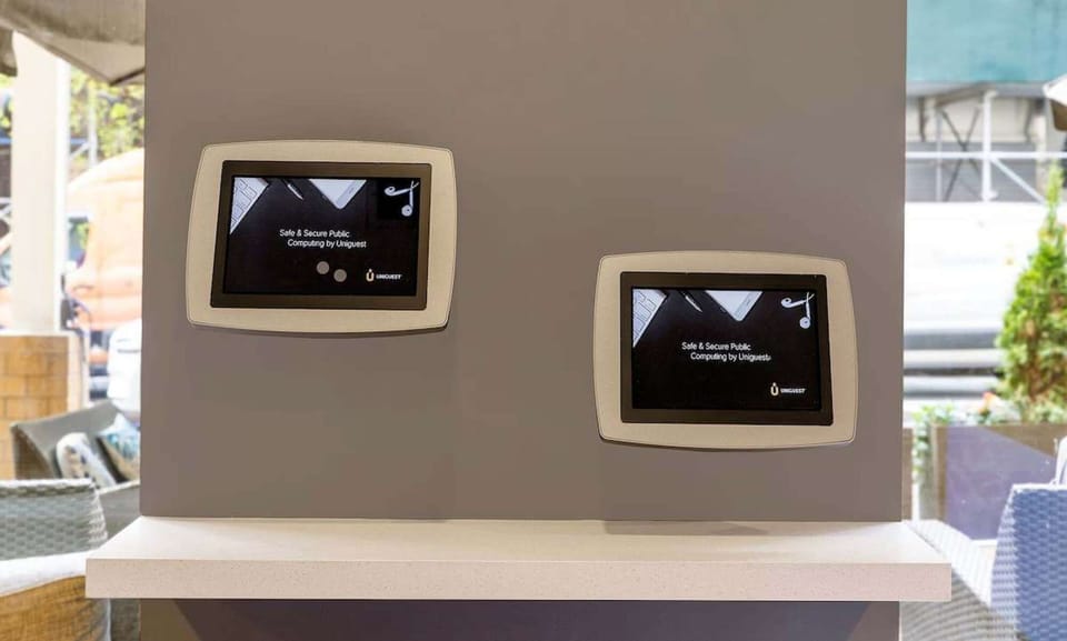 Public computer stations for browsing, email, or printing