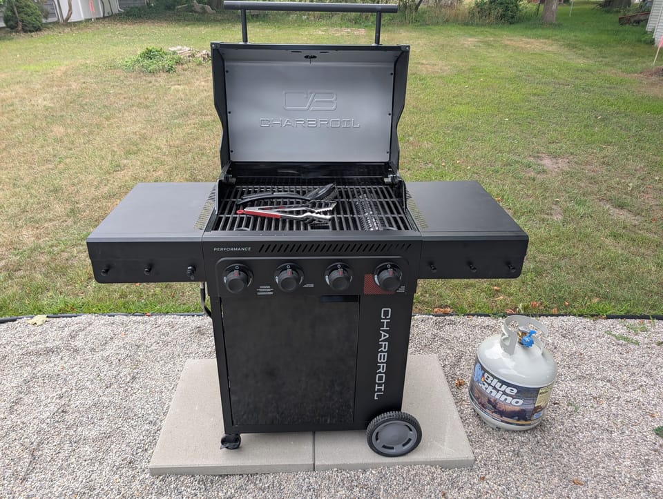 EXTERIOR:  The outdoor propane grill at the property.