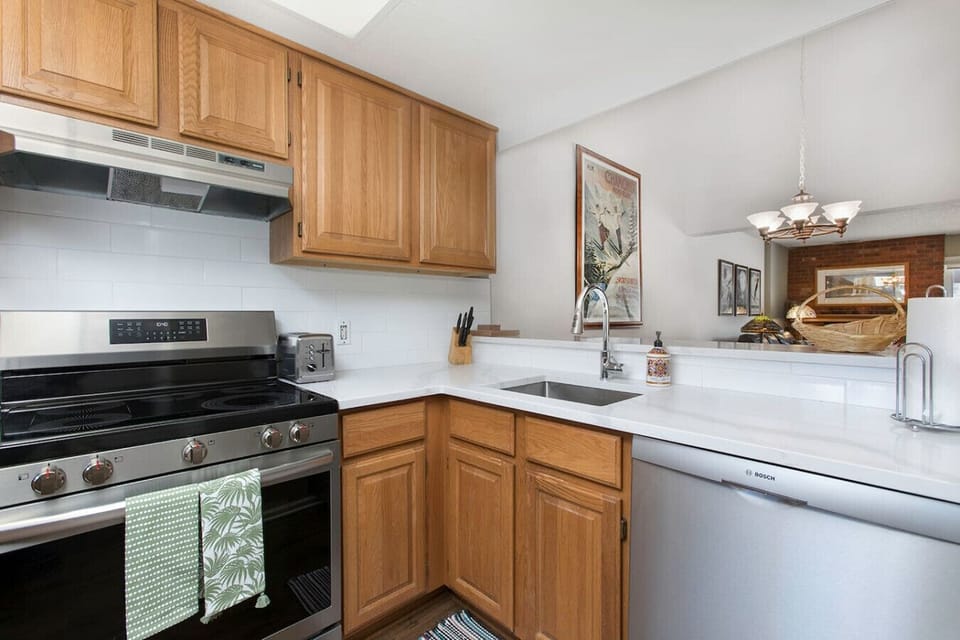 Well stocked open kitchen