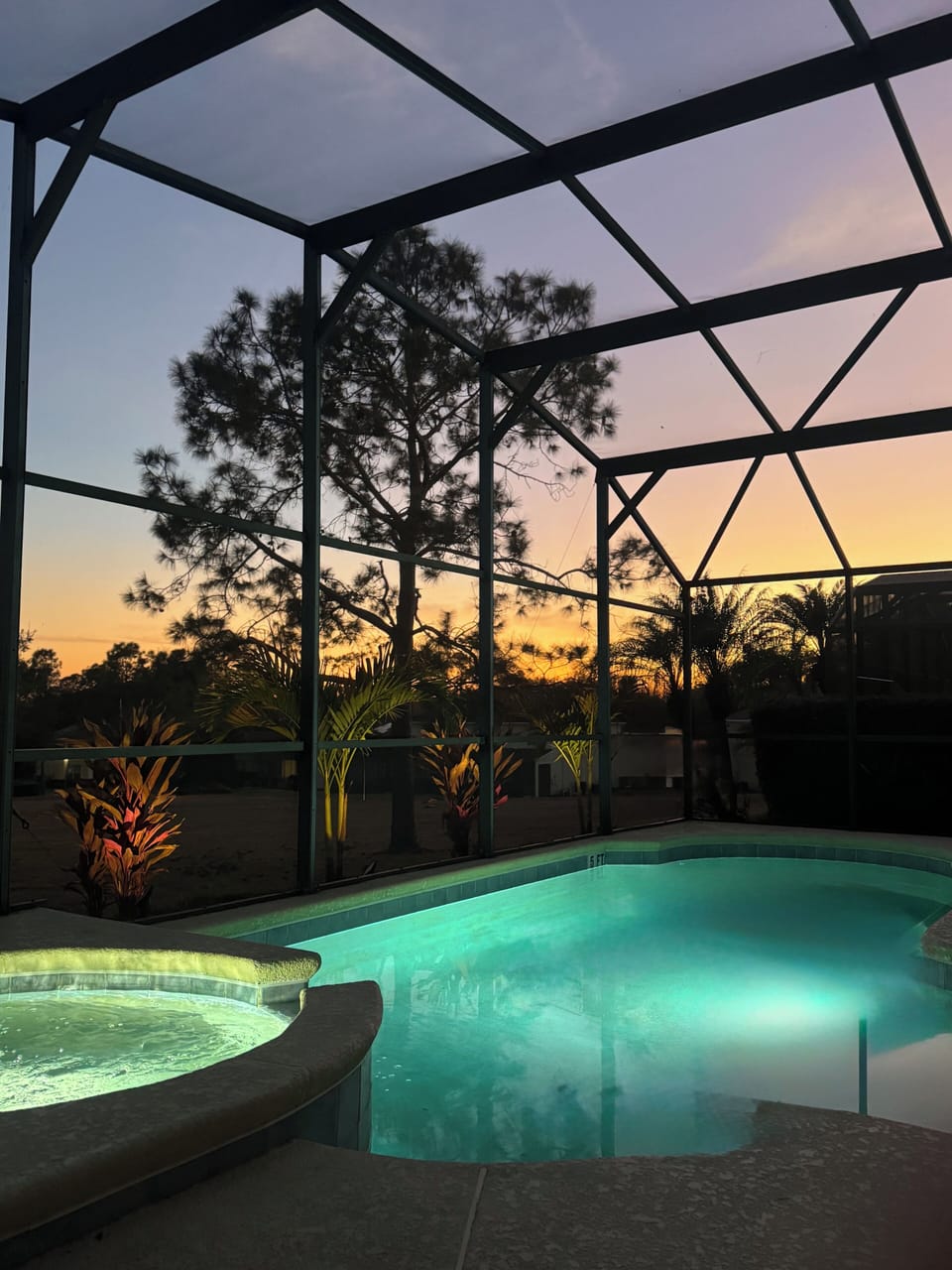 Enjoy fantastic sunsets over pool