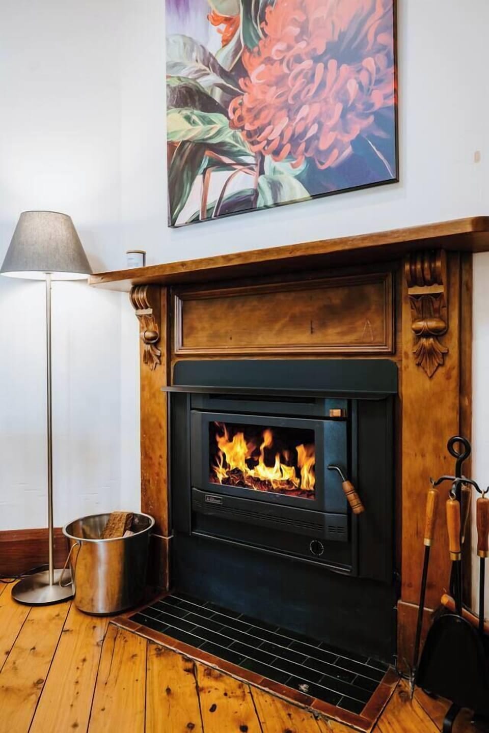 Curl up by the fireplace after dinner, sharing stories and laughter as the room fills with gentle warmth.