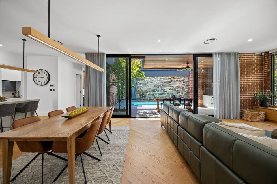 Step from the dining area straight into the alfresco space, perfect for easy entertaining.