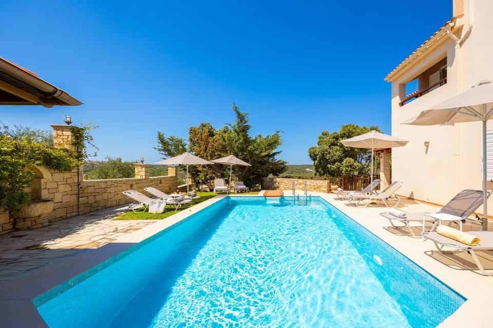 Private pool, terrace, and garden