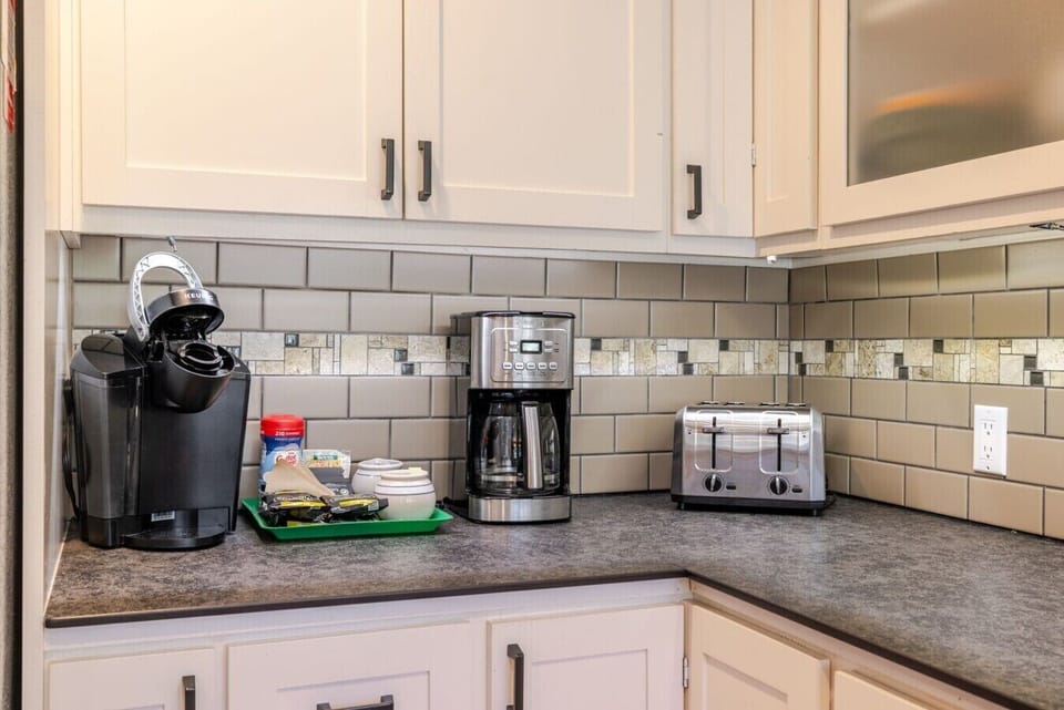 Kitchen | Coffee Station | Toaster & Modern Backsplash