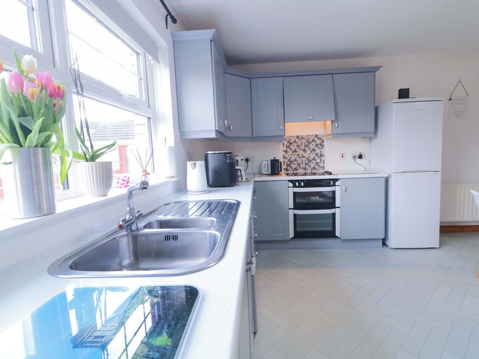 Fridge, microwave, dishwasher, toaster