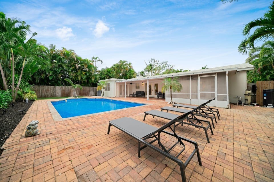Heated private pool