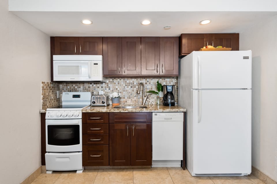 Fully equipped kitchen ready for home-style meals