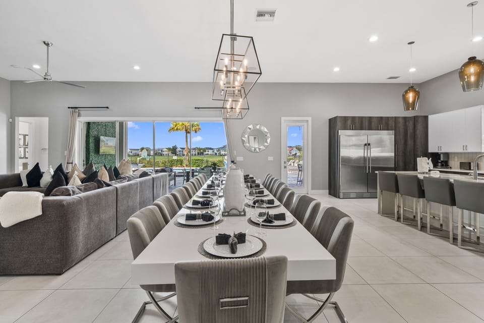 Host dinner at the formal dining table