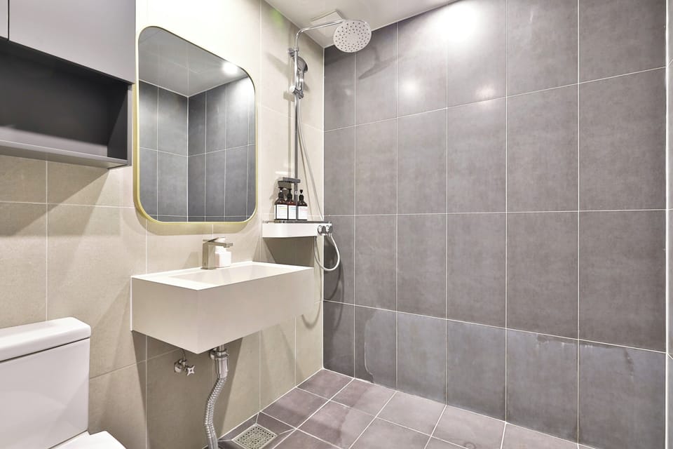 Deluxe Double Room | Bathroom | Shower, hair dryer, towels