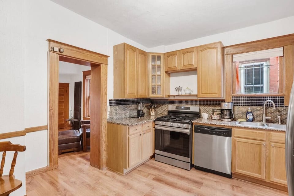 Plenty of cabinet and countertop space