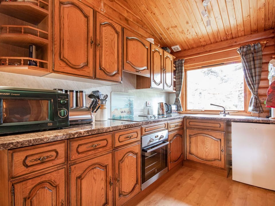 Kitchen | Lochside Log Cabin, Brora