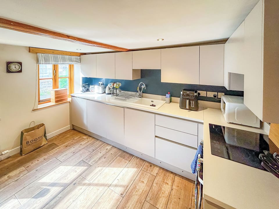 Well equipped kitchen with an espresso coffee machine and an air fryer. | Windy Nook, Pooley Bridge