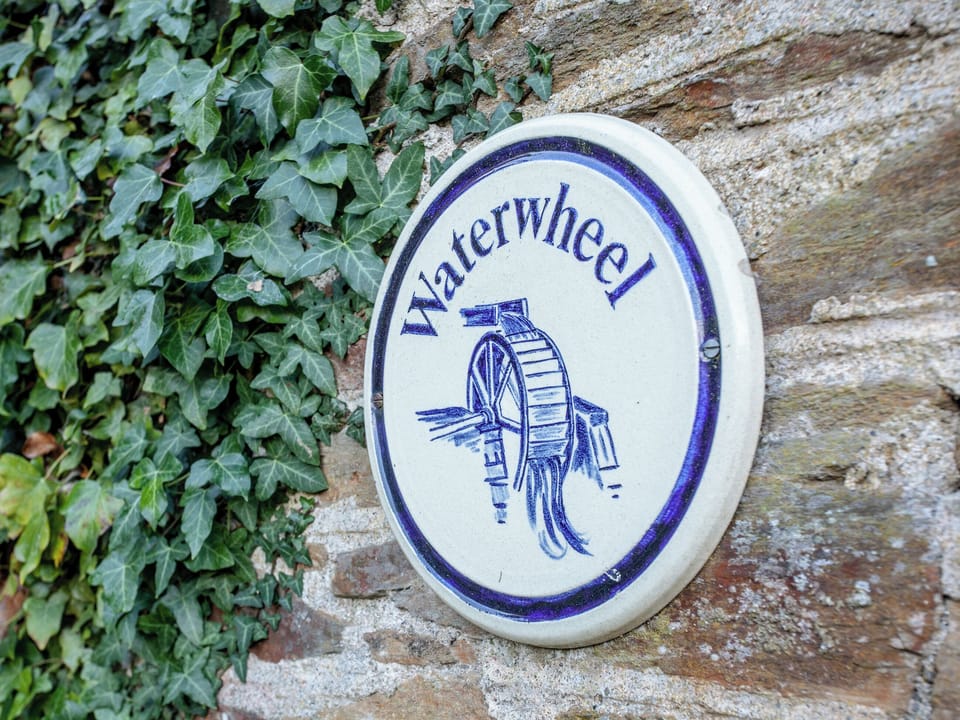 Unique nameplate | Waterwheel - Tuckenhay Mill, Bow Creek, between Dartmouth and Totnes