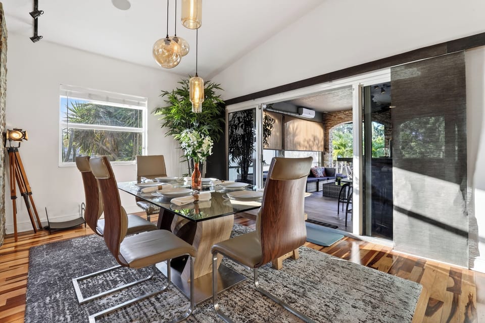Sleek dining area perfect for shared meals and easy indoor-outdoor flow.