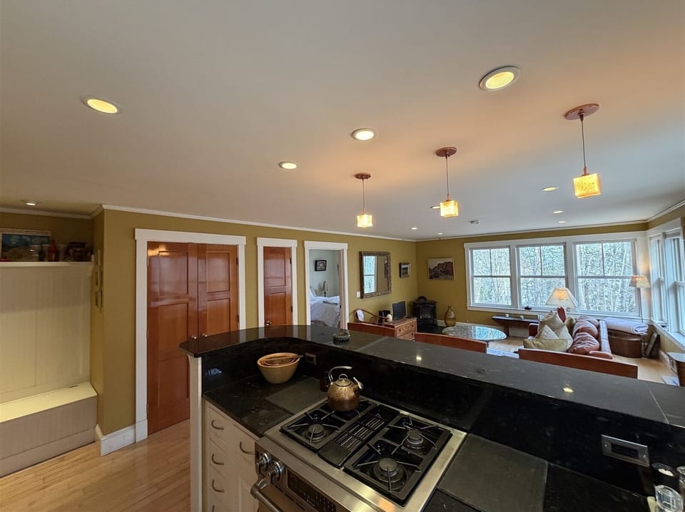 Kitchen with gas stove