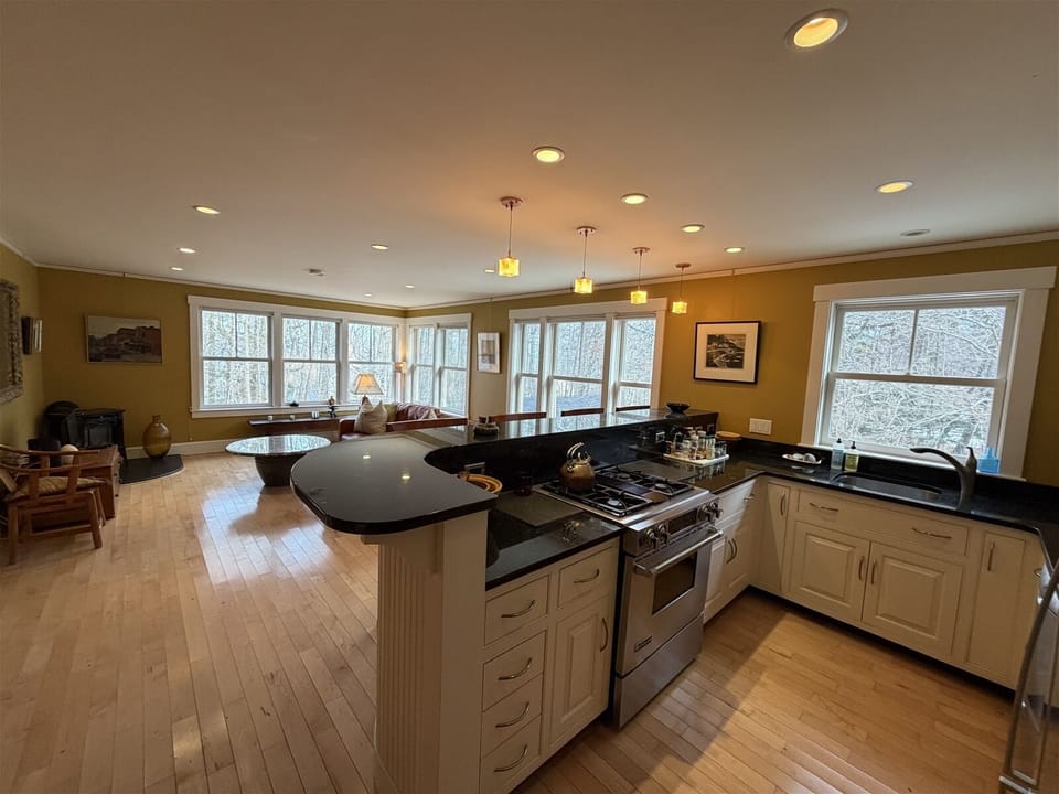 Open kitchen and living room