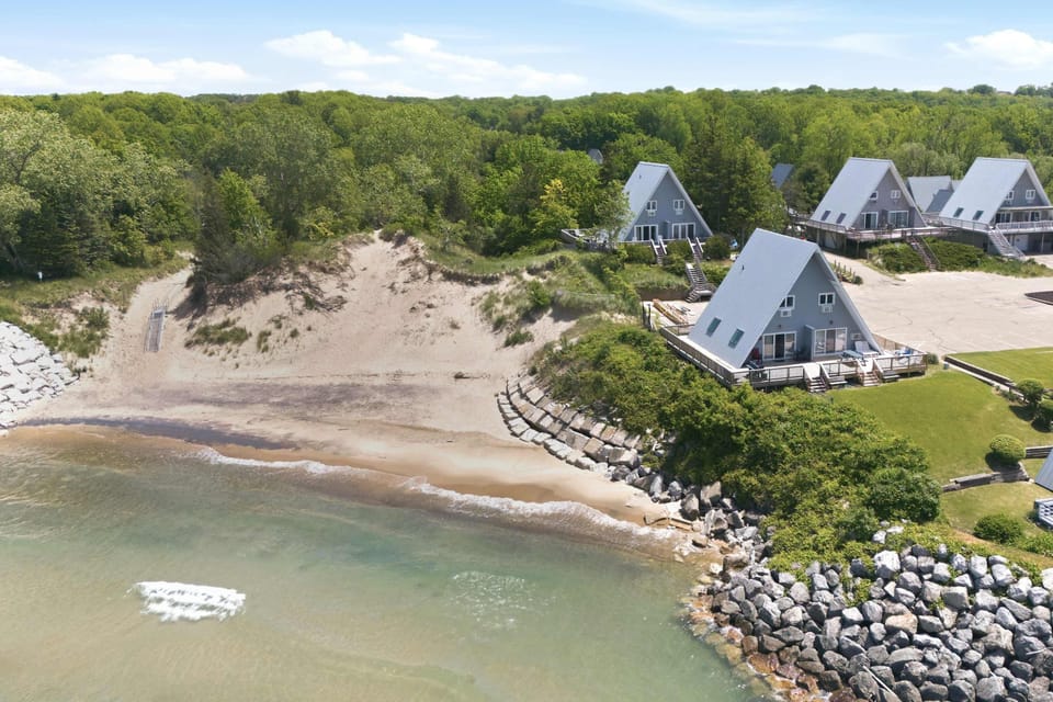 Carefree beach days just steps from your chalet getaway.