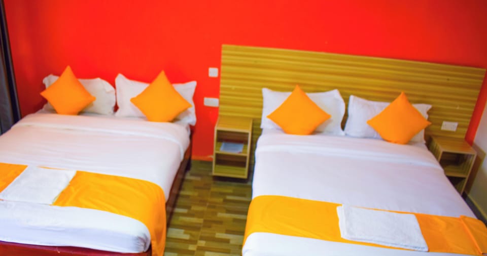 Double or Twin Room, Garden View | Desk, laptop workspace, blackout drapes, soundproofing
