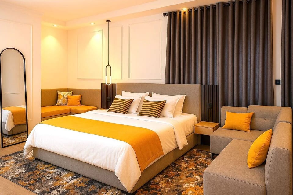 Family Room, Balcony, City View | Desk, laptop workspace, blackout drapes, soundproofing