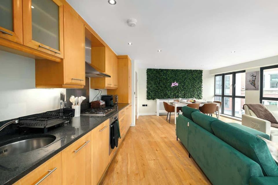 A well-equipped kitchen designed for cooking and enjoying meals together