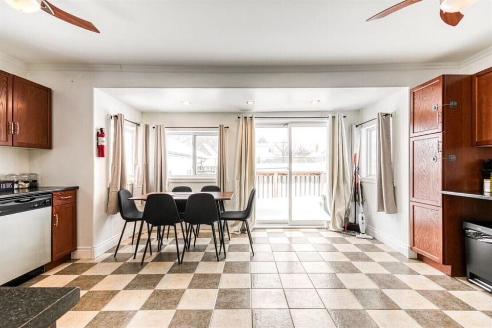 Gather for a home cooked meal in this spacious dining area. The open layout and natural light create a warm, communal atmosphere that is perfect for planning your daily adventures or enjoying a quiet evening together.