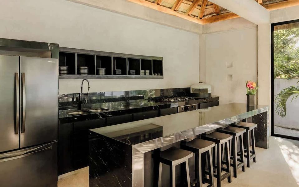 A fully equipped kitchen ready for your private chef.