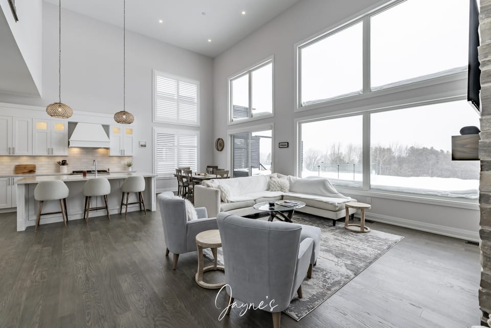 Great room, Dining &amp; Kitchen